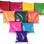 Blessfull Healing Organica Herbal Gulal Powder Assorted Colors Holi Celebration Holi Gift 80 Gram Pack Of 12
