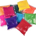 Blessfull Healing Holi Colours Organic Herbal Gulal Powder Assorted Colors Celebration Gift In Holi 75 Gram Pack Of 10