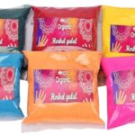 Blessfull Healing Soul Colors Herbal Organic Gulal Powder Assorted Colors Holi Gift Celebration Holi 70 Gram Pack Of 10