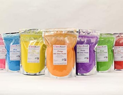 Classikool Holi Festival Throwing Powder: 7 Colours for 5K Runs, Marathons & Parties (7 Colour Set: All 5kg, 5kg)