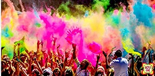 CraZeeColors (TM) Holi Color powder packets 50 pack of 100 grams each for Color wars, fundraising, fun runs, Summer camps, photography, gender reveal
