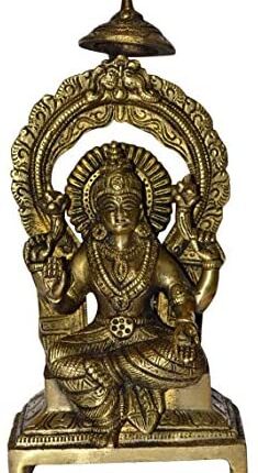 Goddess Laxmi Idol in Brass /Goddess Laxmi Statue / Hindu Religion God Sculpture