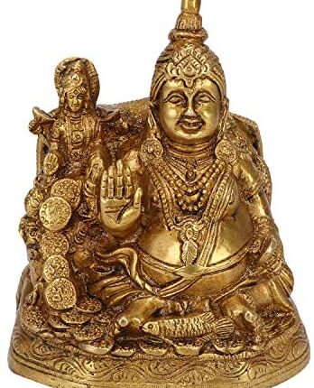 Lord Kuber with MATA Laxmi Kuvera Wealth Lakshmi God Kubera Statue