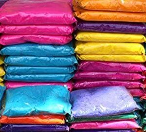 CraZeeColors Holi Color Powder- 100 Assorted Vibrant Color Packets perfect for Marathon Races, Color run, Holi Color Party, Charity events, Color Wars, Color Theme Party