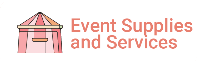 Event supplies and services Category Tab