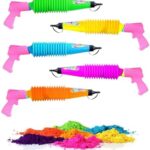 Pack of 5 h2i Holi Powder Shooter Colour Powder Cannons Party Fun with Mixed Colours a 60 g Holi Powder